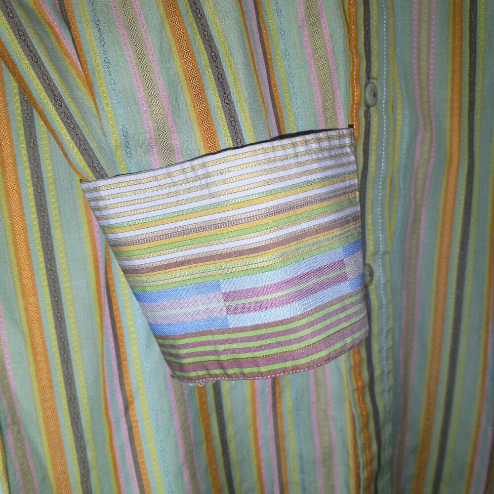 Robert Graham Vertical Stripe Button Up Shirt-Med… - image 3
